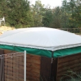 Toile PVC pour le toit d'un abri pour matériel